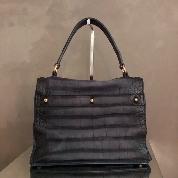 YSL muse two croc embossed nubuck bag - Picture 3 of 13